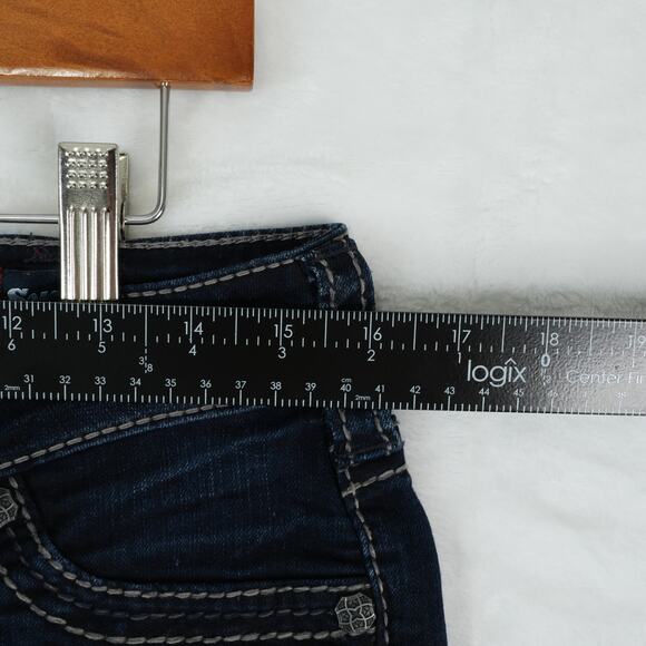 Silver Jeans Womens 31x31 Blue Dark Wash Suki Mid Super Skinny Flap Pocket - Picture 11 of 14